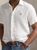 LinenLux™ — Camisa de Linho Masculina
